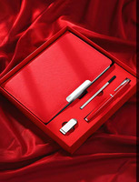 Set de Regalo de Cuaderno Corporativo Promocional de Primera Calidad con Memoria USB, Bolígrafo Recargable, Recuerdo de Feria Comercial, Artículos de Regalo, Set en Caja de Regalo