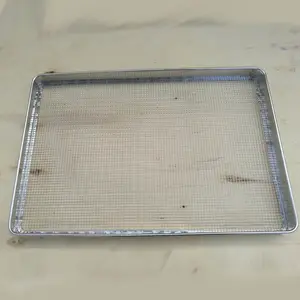 Custom Stainless Steel 10mm Hole Wire Mesh Baking Tray For Dried Apple