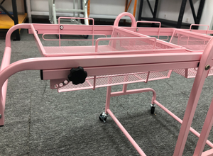 Schoonheid Nieuw Ontwerp Make-Up Salon Kar 3 Lagen Pedicure Spa Nagelwinkel Trolley Goud Beauty Trolley Met Wielen - Product Image 4