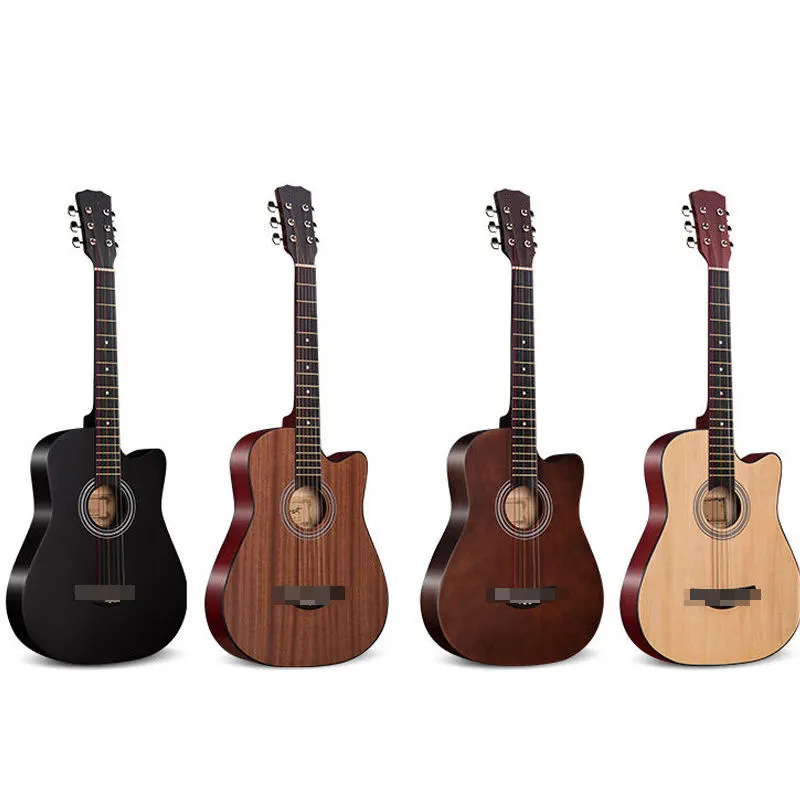 Wholesale Beginner Practice Guitar 38 Inch Folk Guitar Musical Instrument Acoustic Guitar
