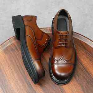 Zapatos Oxford Transpirables de Nuevo Diseño para Hombre, Zapatos Casuales de Negocios Formales de Cuero Genuino para Hombre - Product Image 4
