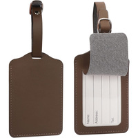 Reise-Gepäckanhänger aus PU-Leder, Visitenkarten-Identifikationsanhänger, Stilvolle Themen-Taschenmarkierung 7*10CM, Anpassbare Farbe