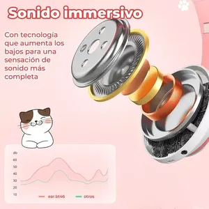 Audífonos Inalámbricos con Diadema en Forma de Gato con LED Luminoso - Product Image 2