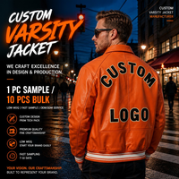 Abrigos Varsity Personalizados de Piel de Oveja, Talla Americana, Chaquetas de Cuero Genuino de Cordero Francés Natural de Alta Calidad, Soporte OEM