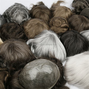 Peluca Rizada H218 para Hombre Cabello Humano Color 1A# Tamaño 8*10 Línea de Cabello Gradual Base de Encaje Completo Transpirable Precio al por Mayor Envío Rápido - Product Image 6