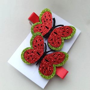 2 pièces/ensemble, pinces à cheveux en tissu papillon rouge sucré, petites, colorées, accessoires de fête personnalisés pour les enfants, les filles - Product Image 5