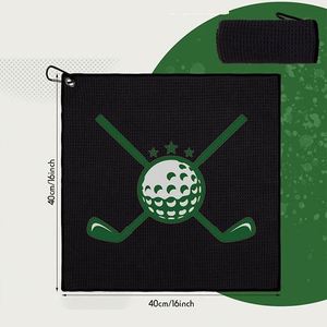 Serviette de golf en gros pour sacs de golf, serviette en microfibre avec clip, motif gaufré, fitness, camping, randonnée, yoga - Product Image 1