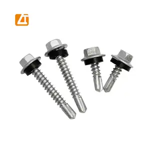 Wholesale Zinc Plated Metal Roof Steel Self Drilling Screw With Rubber Washer