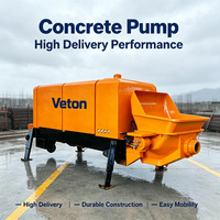 Mini pompe mobile de transfert de béton 30m³ 40m³ par heure, moteur diesel, portée verticale 130m, haute qualité pour la construction