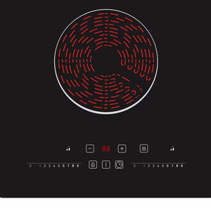 Placa de cerámica 2 quemadores Estufa de Cocina eléctrica incorporada Carcasa de metal Cocina de inducción vertical - Product Image 2