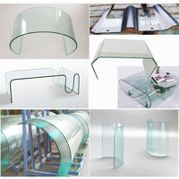 Verre incurvé de sécurité Chine fournisseur verre courbé trempé pour solarium pour meubles