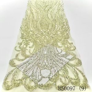 Mới Nhất Thân Thiện Với Môi Pháp Đám Cưới Ren Rực Rỡ Mềm Nhiều Màu Sọc Sequin Lưới Vải Tuyn Rực Rỡ Phụ Kiện Đám Cưới - Product Image 6