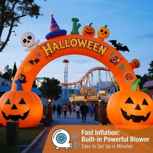 Gato Fantasma de Halloween, Calabaza Inflable, Decoración Espeluznante de Halloween, Ventilador Incorporado, Globo Gigante Volador, Casa Embrujada, Fiesta en el Jardín - Product Image 4