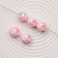 Bracelet, collier, chaîne de téléphone perlée en acrylique solide couleur AB effet météorite, tendance, pour DIY, accessoires bijoux, cadeau pour femmes et enfants