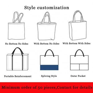 Bolsas de Compras Personalizadas con su Propio Logotipo, Bolsas de Tela de Lona, Bolsas de Compras de Calicó en Blanco - Product Image 4