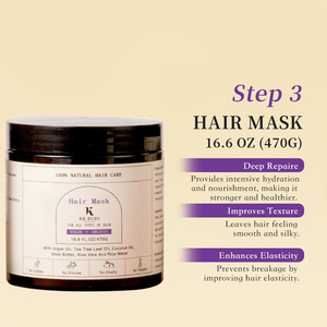 Shampoo réparateur en marque propre, biologique, naturel, végétalien, à l'huile d'argan, à l'eau de riz, à l'arbre à thé, pour la croissance des cheveux, soin des cheveux, shampooing et revitalisant - Product Image 4