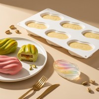 Moule en silicone de qualité alimentaire en forme de noix pour mousse de pistache - Antiadhésif, résistant à la chaleur, écologique, réutilisable, compatible four/lave-vaisselle