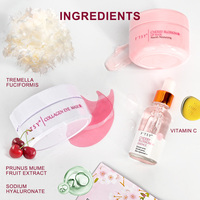 Ensemble de soins de la peau Sakura Original personnalisé rajeunissant éclaircissant blanchissant sérum masque anti-rides crème Kit de soins du visage des yeux et des lèvres