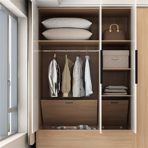 Ensemble de chambre à coucher moderne et économique pour hôtel et appartement, avec lit tatami en bois massif, armoire de rangement, armoire et bureau - Product Image 4