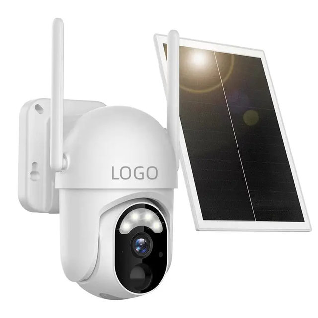 4G PTZ Support Two Way Audio Sim Card Solar Powered Security Solar Camera