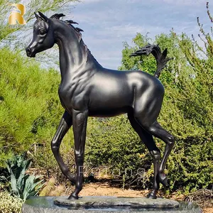 Adornos para exteriores Metal Bronce Tamaño real Estatuas de caballos árabes a la venta