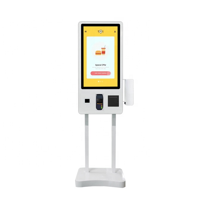 Terminal de paiement à écran tactile lcd 32 ", pour Restaurant, auto-Service, Terminal avec système de clavier sans fil