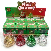 Grand Père Noël en forme de corne, jouet anti-stress souple pour arbre de Noël - Caoutchouc thermoplastique à rebond lent, design scintillant pour la relaxation