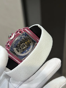 Nuevo Reloj Mecánico de Esqueleto para Hombre 2026, de Alta Gama, con Caja de Fibra de Carbono Rosa, Estilo Tonneau, Deportivo, Resistente al Agua y Duradero - Product Image 4