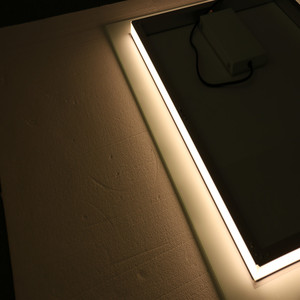 Specchio luminoso quadrato senza cornice personalizzato per il Design moderno del <span class=keywords><strong>bagno</strong></span> illuminato a parete hotel a 5 <span class=keywords><strong>stelle</strong></span> - Product Image 5