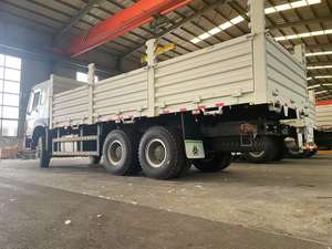 Sinotruk HOWO 371HP 6*4 Sidewall Drop Flatbed Lori 10 Wheeler papan pagar kotak truk kargo dengan Trailer penuh untuk Ethiopia - Product Image 3
