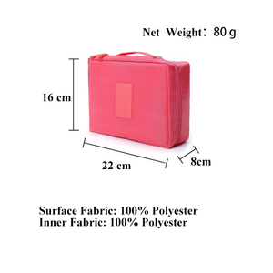 Bolsa de Cosméticos Portátil Personalizada para <span class=keywords><strong>Mujer</strong></span>, con Estampado de Flores Rosadas, Acolchada, Bolsa de Maquillaje, Bolsa de Aseo para Viaje - Product Image 4