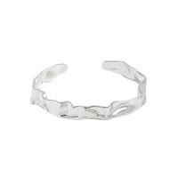 Wuqie – bracelet minimaliste ajustable en argent Sterling, forme géométrique irrégulière