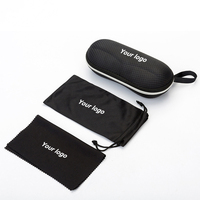 28 étuis de lunettes noires, pot de protection pour lunettes, LOGO personnalisé, boîte à lunettes de poche