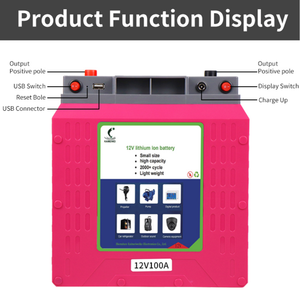 OEM Trọng lượng nhẹ xách tay pin 12V 100AH <span class=keywords><strong>Lithium</strong></span> <span class=keywords><strong>Ion</strong></span> Li-<span class=keywords><strong>ion</strong></span> pin ngoài trời xách tay Trọng lượng nhẹ câu cá I-<span class=keywords><strong>Ion</strong></span> pin - Product Image 3