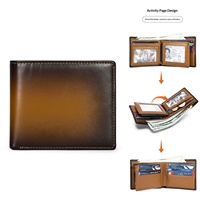 Dompet Pendek Pria Kulit Sapi Asli RFID Blocking Multi Slot Kartu Dompet Kulit Asli Tempat Kartu Penggunaan Sehari-hari CD01