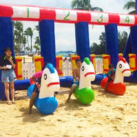 Promoción de fábrica, interacción entre padres e hijos, caballo saltador inflable adecuado para jugar en el patio trasero, equipo de juego de velocidad de carrera, arrendamiento