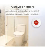 AGSHOME Tuya WiFi Smart SOS Bouton d'appel Wireless Caregiver Pager Phone Alert Transmitter Emergency Rechargeable Battery Kids