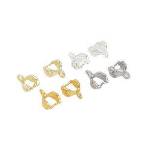 18K Gold Plated Copper Double-Sided Leaf and Seed Clasp, 14K Gold-Plated Silver Necklace Clasp, Pendant <b>Clip</b>, DIY Accessories - Product Image 5