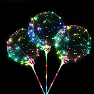 2021热卖批发派对装饰白色棍棒串氦夜光灯，用于带灯LED气球