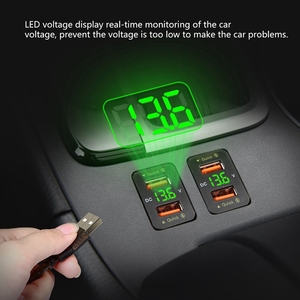 Bộ Sạc Xe Hơi Nhanh 36W Bộ Sạc Nhanh USB Kép QC3.0 Với Điện Áp Bộ Sạc Điện Thoại Di Động Chống Nước Cho Toyta - Product Image 2