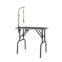 Support en acier inoxydable pour table de toilettage pour animaux, bras de suspension simple, réglable en hauteur, avec pince de câble – Vente en gros
