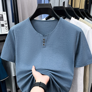 High-street to <strong>Shirt</strong> for Men Summer Sundays Tactical T- <strong>Shirt</strong> Short Sleeve Drop Shoulder Plain Solid Minimal Casual Daily Wear - Product Image 4