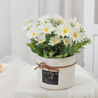 Künstlicher Chrysanthemen-Bonsai, kleiner Topf, Tischdekoration, Heimdekoration, Plastikblumen