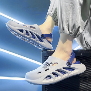 Men's EVA <b>Slide</b> Sandals Open Toe Breathable Casual Summer Outdoor Shoes With Adjustable Strap Soft Sole Comfortable Walking - Product Image 1