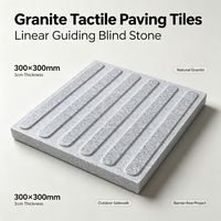 Dalles de pavage tactiles en granit durables et écologiques, directement de l'usine, pour trottoirs modernes sans obstacle et parcs extérieurs