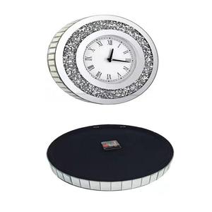 Horloge murale à <span class=keywords><strong>miroir</strong></span> ovoïde à quartz à la mode directe d'usine Foshan pour la décoration de la maison pour le salon ou la chambre - Product Image 6