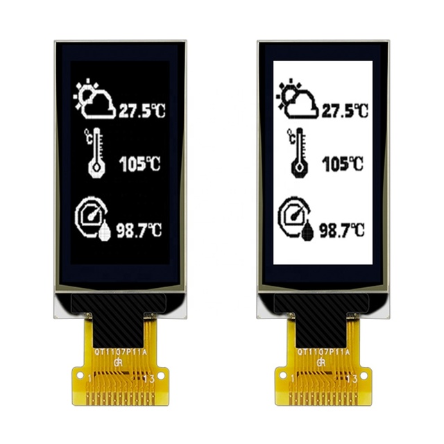 1.3 Inch Mini OLED Monitor Screen with Small 128x64 White AMoled Display Panel SH1107 13pin PMoled Display Module