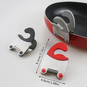 Soporte para Ollas de Acero Inoxidable con Agarre Antideslizante, Accesorios de Cocina con Clip para Ollas y Abrazadera para Cucharas - Product Image 2