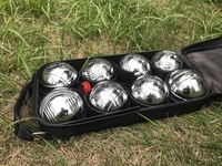 Ensemble de jeu de bocce de haute qualité dia7.3cm 6 pièces ensemble de jeu boule de boccia en métal/boules de pétanque pour cour extérieure
