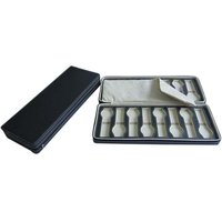 Boîte à montres en cuir double face multi-emplacements avec fermeture éclair, étui de voyage pour montres-bracelets en cuir, logo personnalisé imprimé, vente en gros